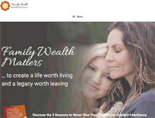Tablet Screenshot of familywealthmatters.com